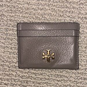 Tory Burch Taupe Leather Card Holder